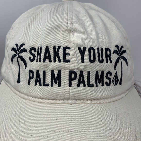 Volcom off white Shake your Palms Palms canvas baseball hat cap - Picture 5 of 7